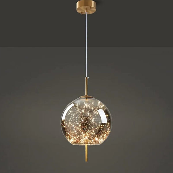 Starry Glass Globe Pendant Light
