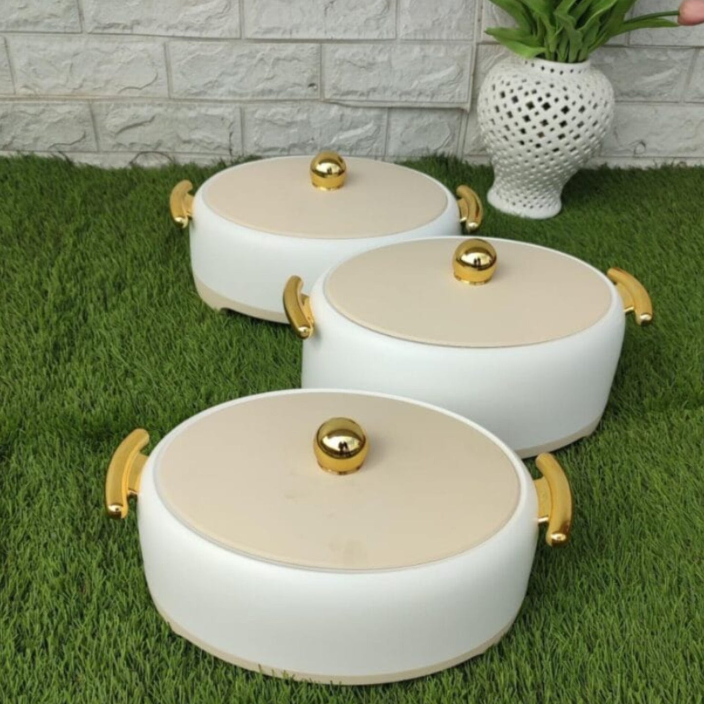 3pcs Oval Insulated Hotpots