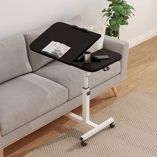 Adjustable overbed laptop table