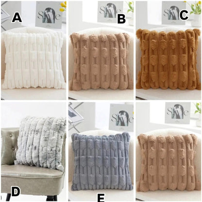 Faux fur cushion cover