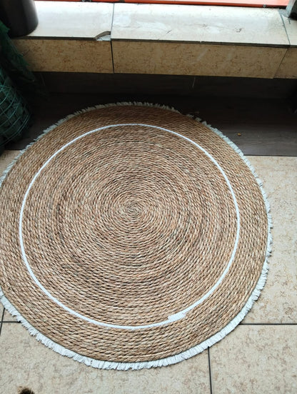 Round Natural Fiber Jute Area Rug Gha