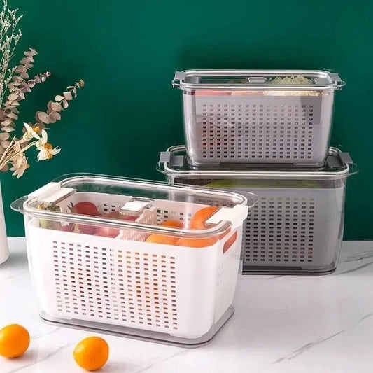 2pcs double layered storage box