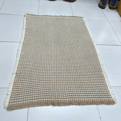 60*90 Cm Waffle Bathroom Door Mat |Door Rug| Boho Carpet