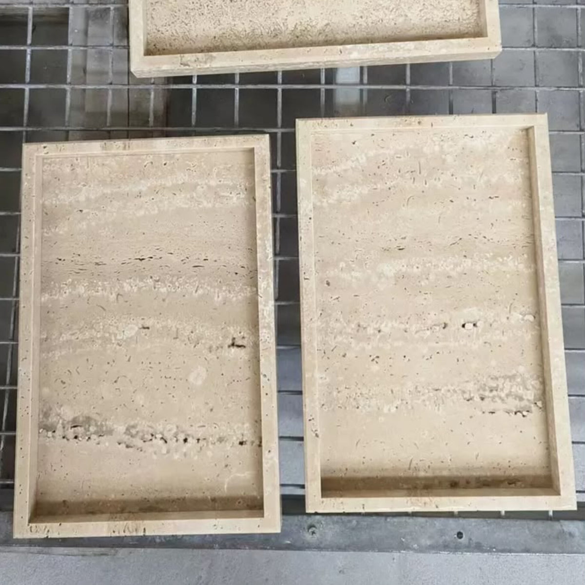 30cm Stone Travertine Decor Tray Gha