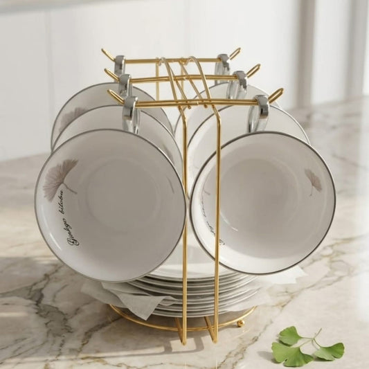 12Pc Ceramic Tea Coffee Cup Set