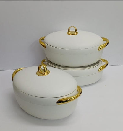 3Piece insulated food warmer hotpot set