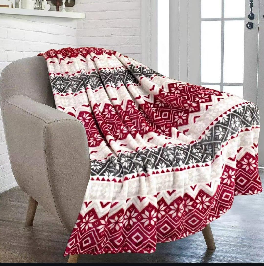 Christmas Sherpa Fleece Throw Blanket
