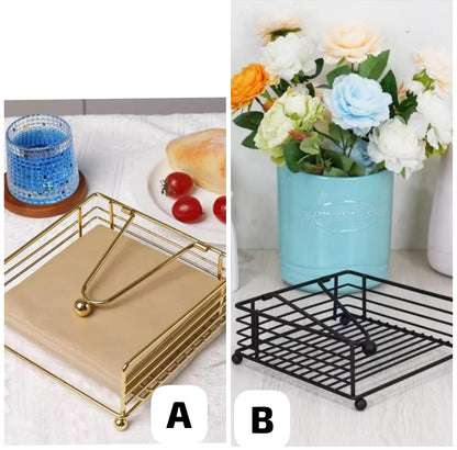 Metallic serviette holder