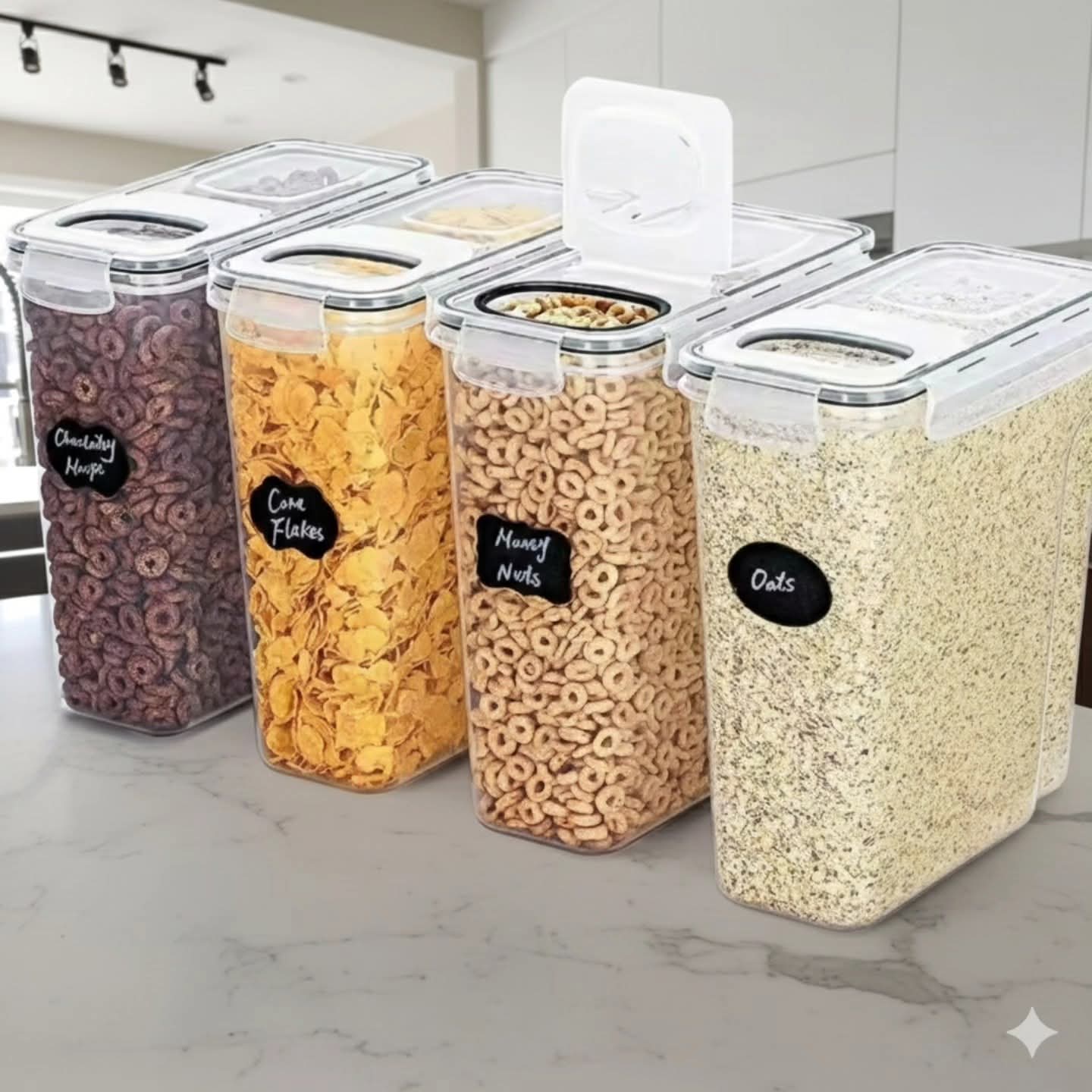 4Pc set cereal containers