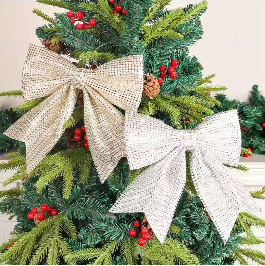 Christmas Diamond Ribbon Bows Set