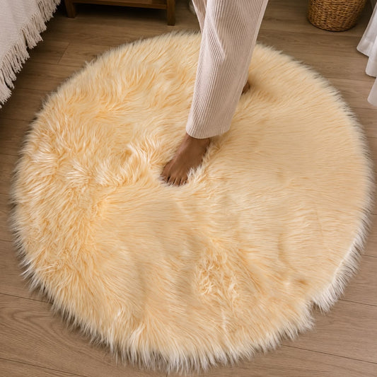 100Cm Fluffy Shaggy Bedside Carpet