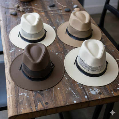 Mens panama hat straw summer fedora hat