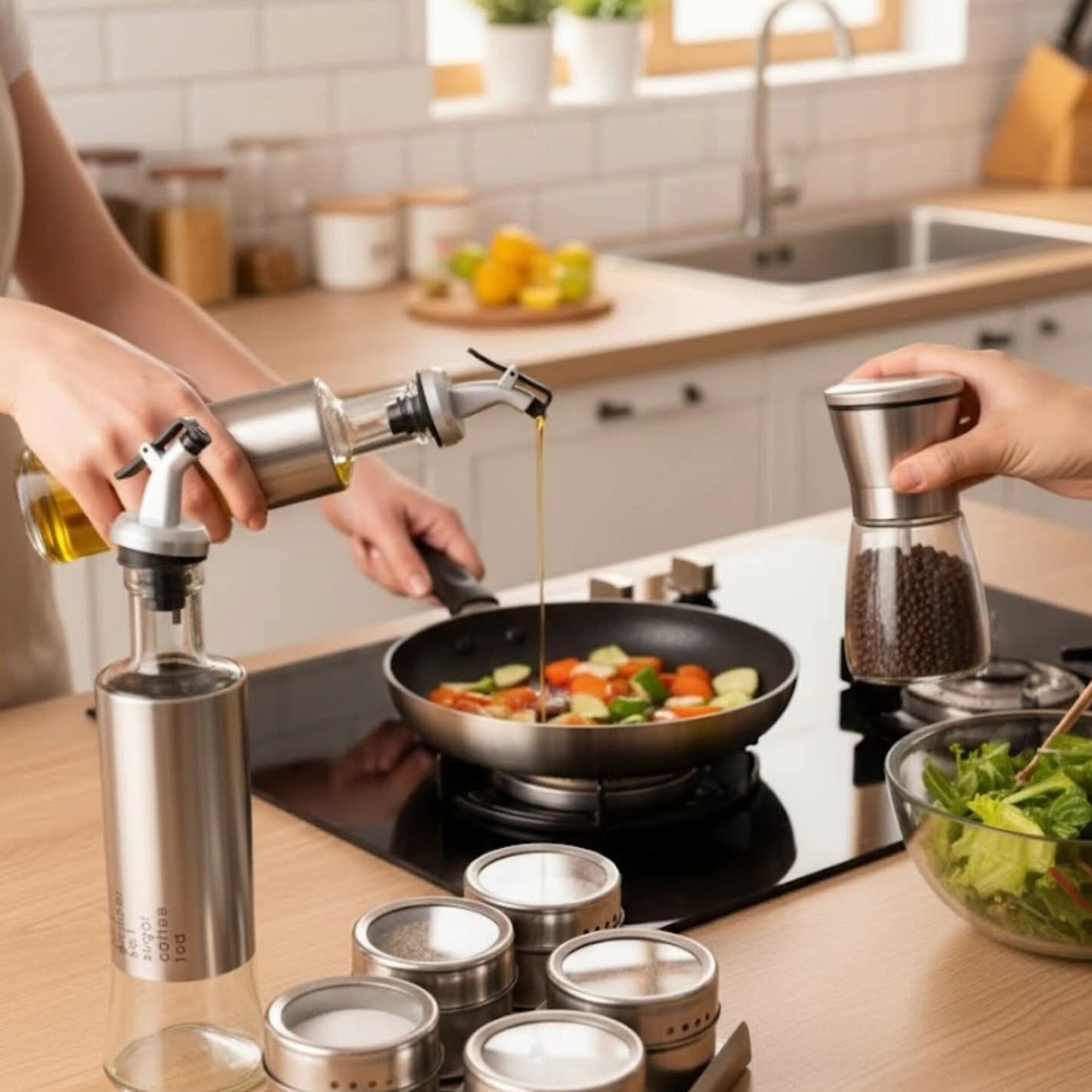 Oil and spice kitchen set