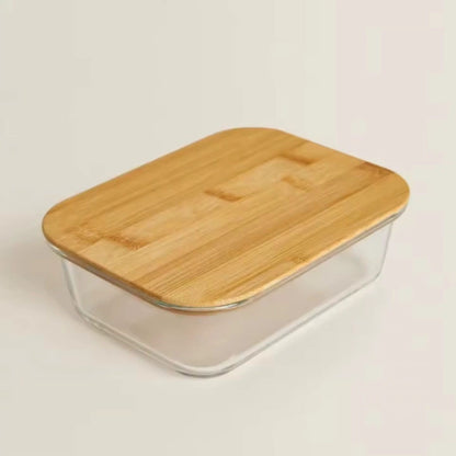 3 in 1 Glass Bamboo Lids Storage Containers