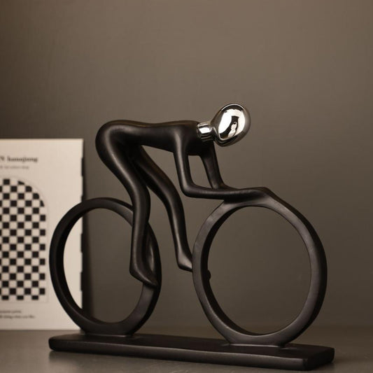 Bicycle sculpture ceramic decor