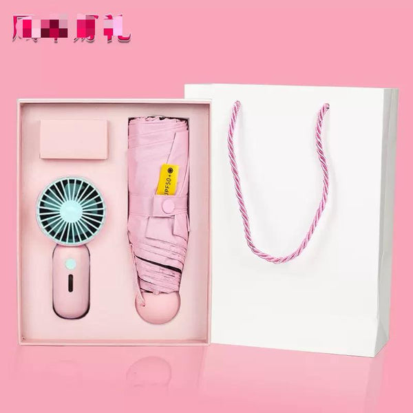 Umbrella fan gift set