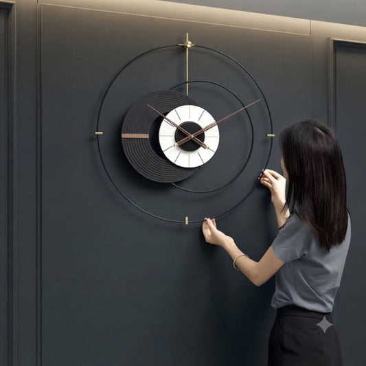 Abstract Black Wall Clock