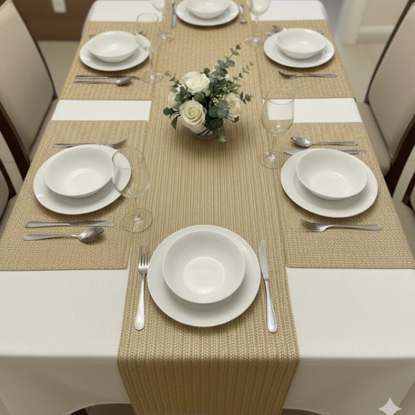 6 Piece Woven Rectangular Tablemat Set