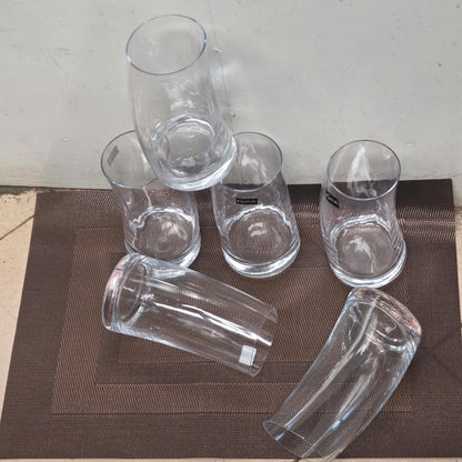 6pcs Long Smooth Punguen Glass Set