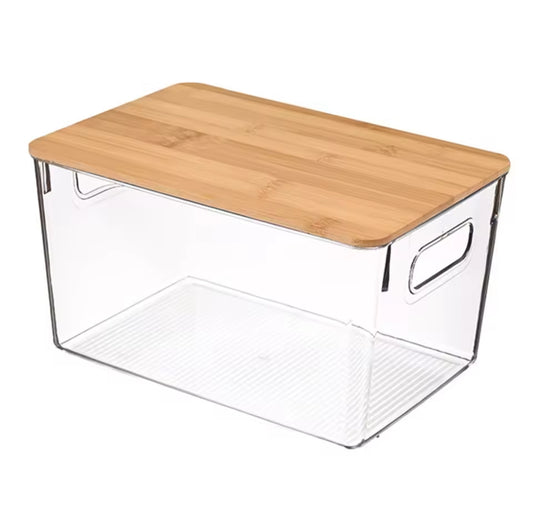 Big pantry organiser with bamboo lid