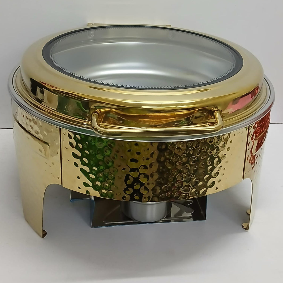 8 Litre Round Golden Chaffing Dishes