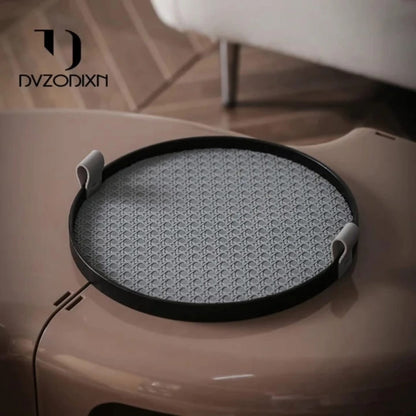 Round Metallic Storage and Serving Tray