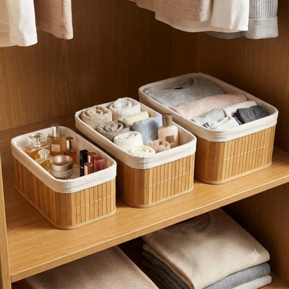 3 in 1 Hand Woven Rattan Storage Baskets