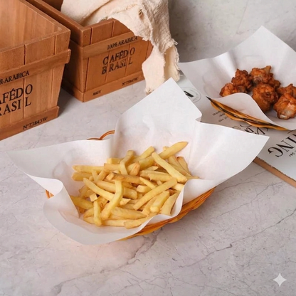 Natural Kraft Food Paper Liners White