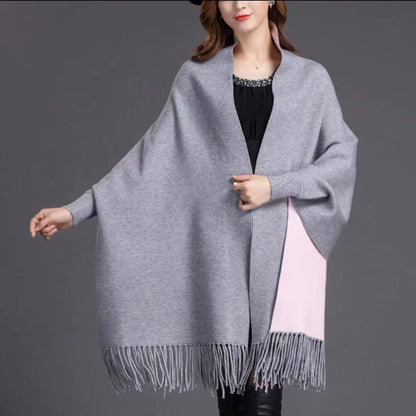 Double sided  sleeve ponchos