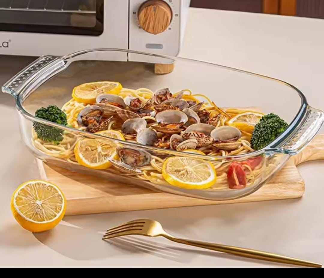 3Pcs glass baking tins