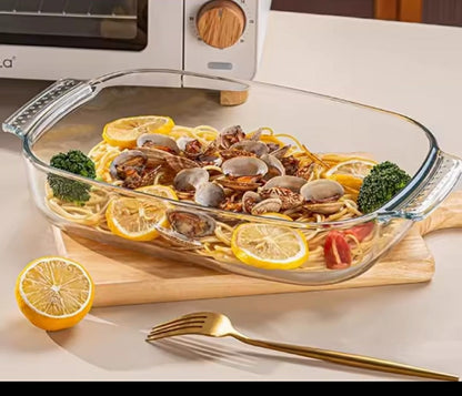 3Pcs glass baking tins
