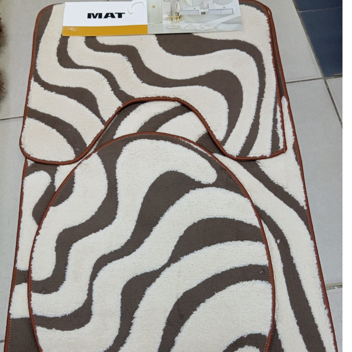 3Pcs  Toilet Mat Set