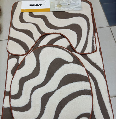 3Pcs  Toilet Mat Set