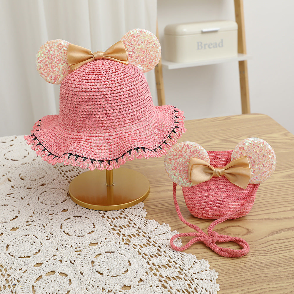 Kids summer hat with matching bag