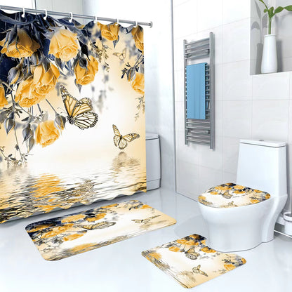4 in 1 Bathroom woolen mats