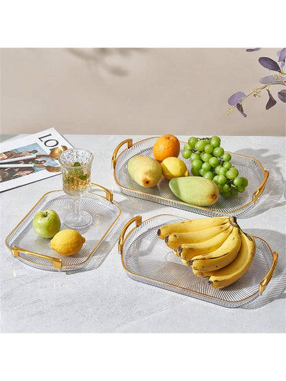 3 pcs rectangular tray fruit