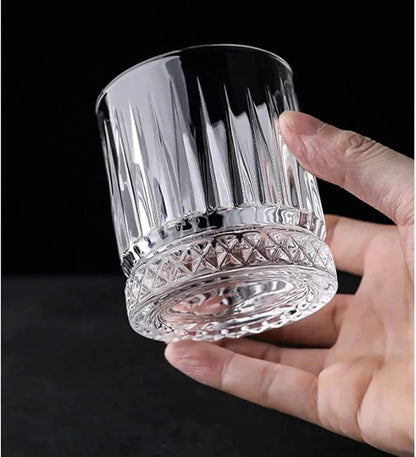 6pc Stripped whiskey glasses