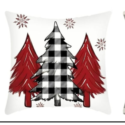 2pcs Christmas  Linen Throw pillow cases