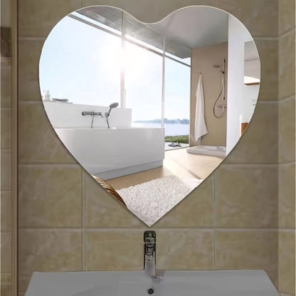 Heart shaped acrylic mirror