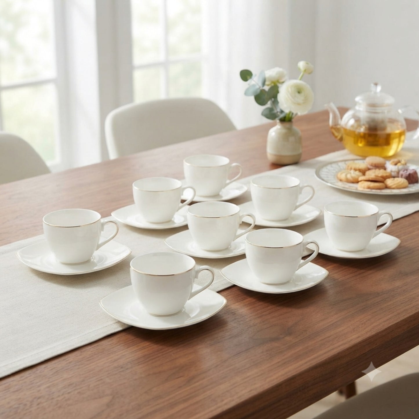 12Pcs Tea Cup and Saucer Set