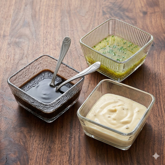 Glass sauce bowl