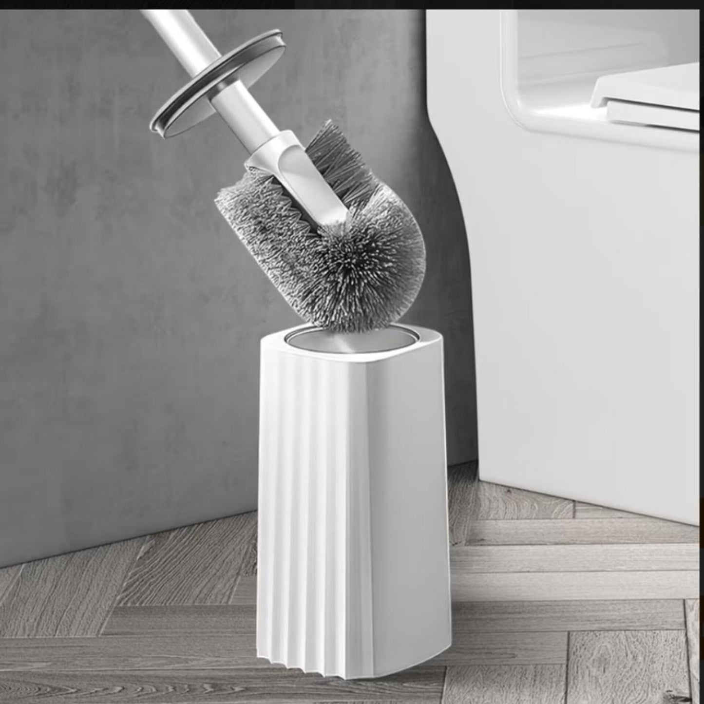 Wall Mounted Toilet Cleaning Brush Set With Holder