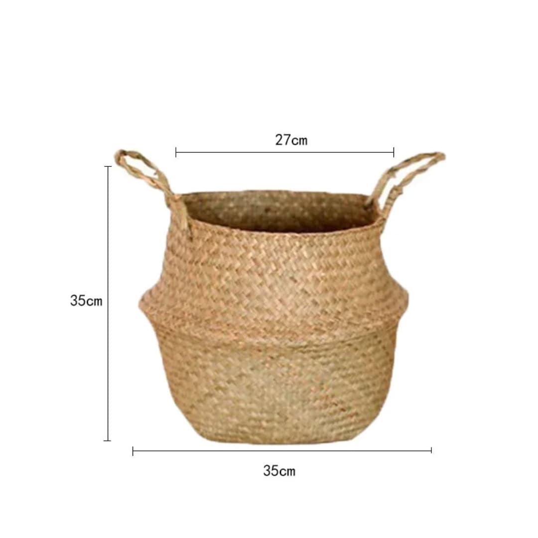 Rattan storage basket