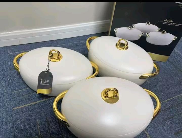 3Piece insulated food warmer hotpot set