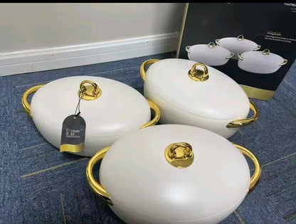 3Piece insulated food warmer hotpot set