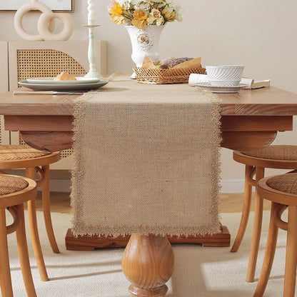 30*275Cm Natural Linen Woven Table Runner Gha