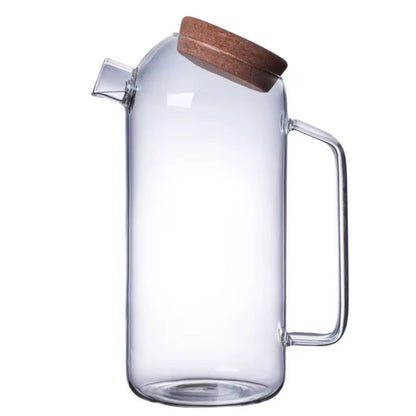 1800ml Borosilicate Juice and Water Pitcher with Cork Lid
