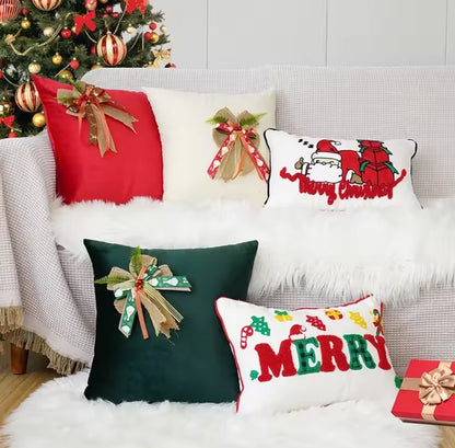 Velvet Christmas throw pillow cases cushion cover