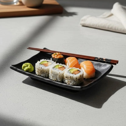 6pcs  black side  plates