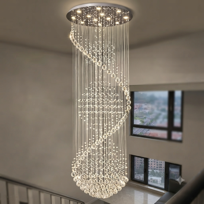 Rain Spiral Crystal  Chandelier Light